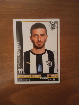 Αυτοκόλλητο Panini Superleague Ελλάδα 2012 Νο322 Στέλιος Μαλεζάς καινούργιο