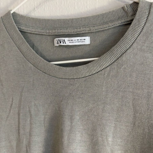 Zara T-shirt gray knitted like new, size M