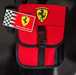 Ferrari αυθεντικό συλλεκτικό τσαντάκι-πορτοφόλι καινούργιο, μαύρο-κόκκινο