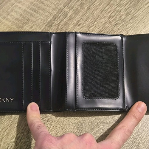 DKNY wallet black faux leather like new
