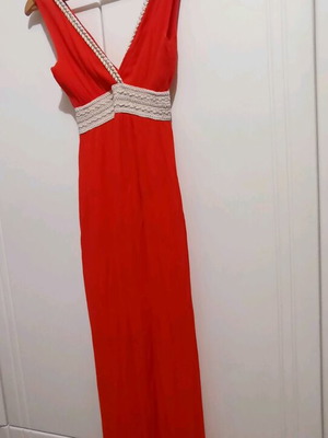 Paranoia long dress size M like new, orange, ancient Greek style