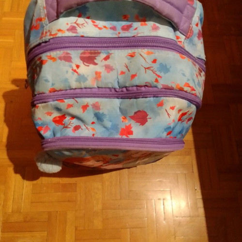 Frozen school bag with trolley wheels used