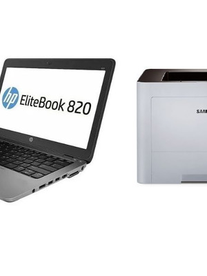 HP EliteBook 820 G2 i5-5200U 8GB RAM 128GB SSD with Samsung Laser Printer like new