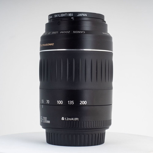 Canon EF 55-200mm f/4.5-5.6 II USM telephoto zoom lens with UV filter