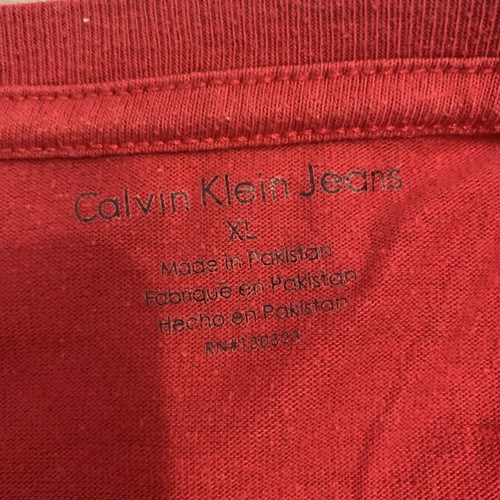 Calvin Klein Teens XL Red Heavy Cotton T-Shirt mint condition