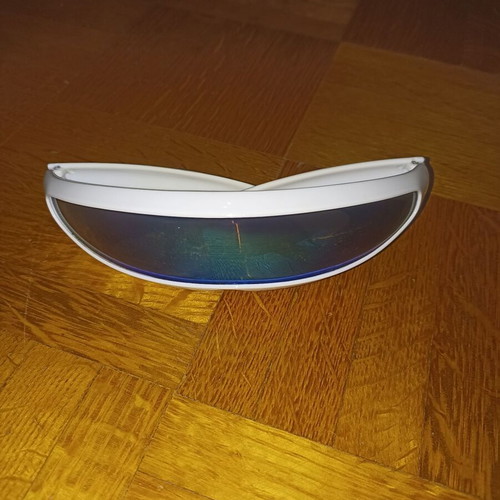 Cyclops glasses visor type with single lens used, white