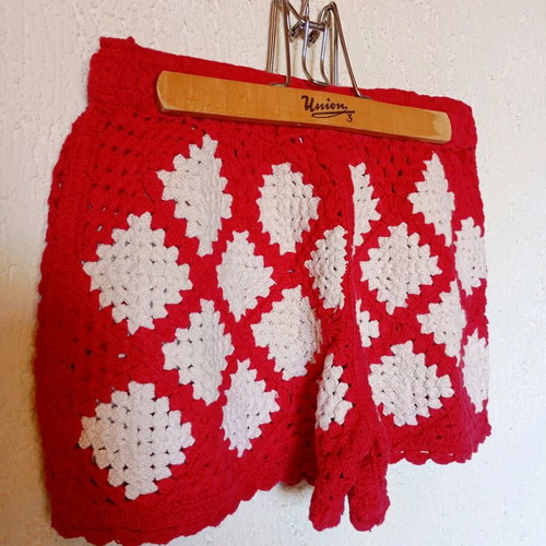 Zara Crocket set knit polo and shorts red with white, like new
