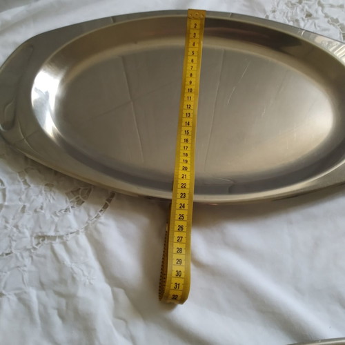 AMC stainless steel serving platters set of 3 oval