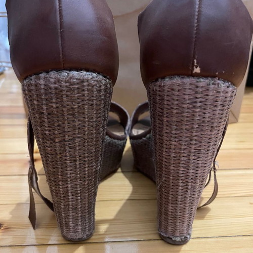 Stradivarius platforms used No39 brown with straw look