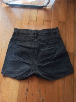 High-waisted black shorts, size S