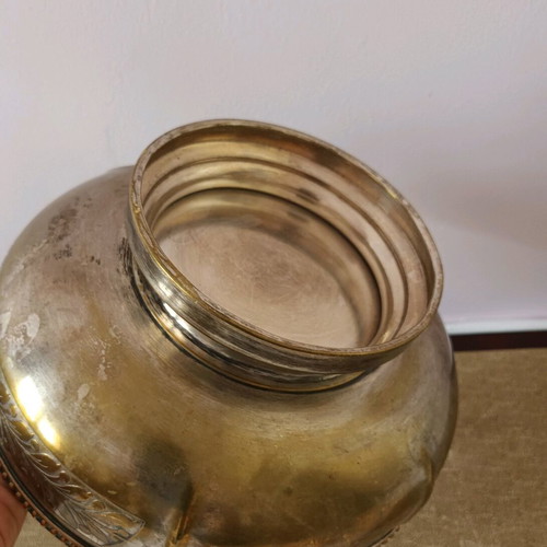 Silver-plated antique fondue bowl like new