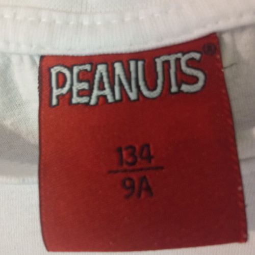 Peanuts T-shirt for girl 9 years like new, 100% cotton, white