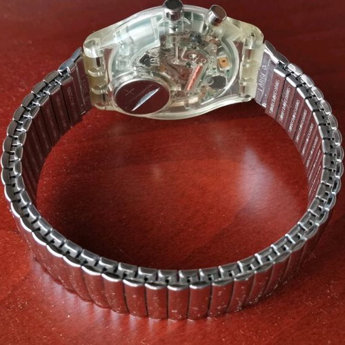 Swatch watch with illuminated dial like new