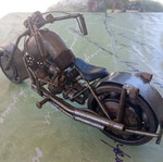 Handmade metal motorcycle used for collectors Harley