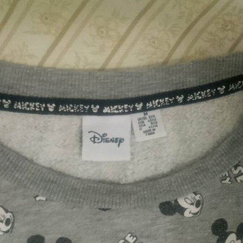 Mickey Mouse Disney pajama like new, size medium, black and gray