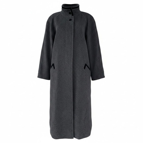 Petite Mademoiselle wool with cashmere coat like new, gray and black, size XL