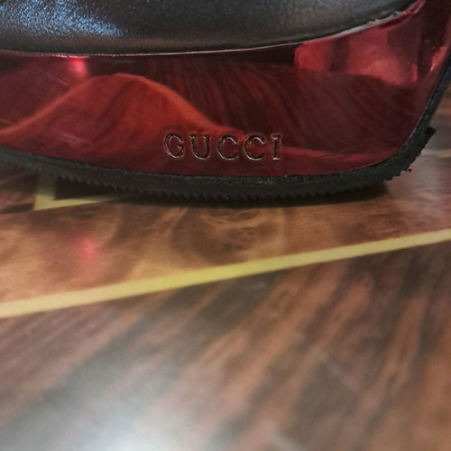 Gucci sandals like new, red and silver, heel height 12 cm