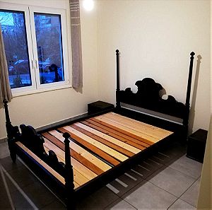 Κρεβάτι ξύλινο vintage