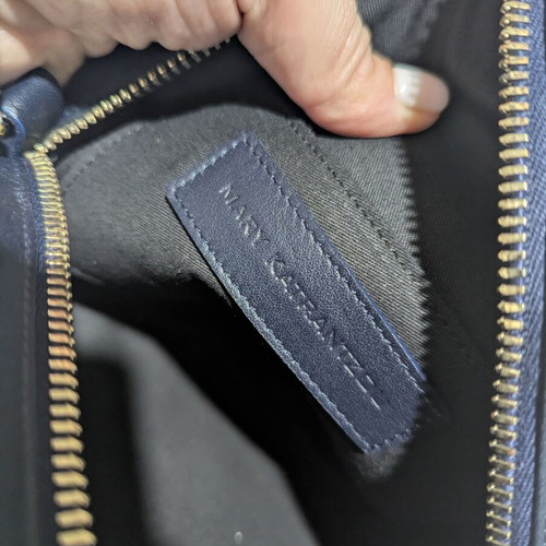 Mary Katrantzou crossbody bag leather and embroidery like new, blue