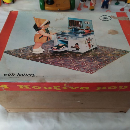 Tin electric battery kitchen toy Solpa from the 60s like new