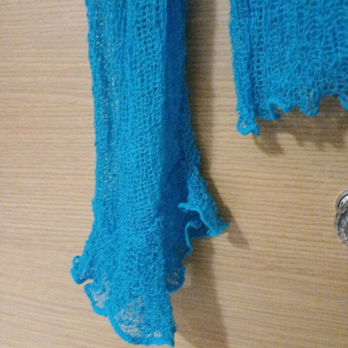 Knitted cardigan like new, turquoise