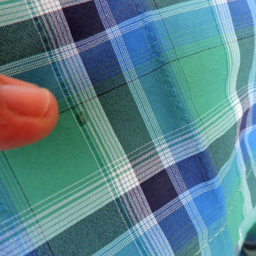 Vaude Men's Check Short Sleeve Shirt XL used, green and blue