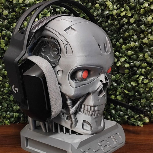 T-800 Terminator headset stand new, 3D printed support