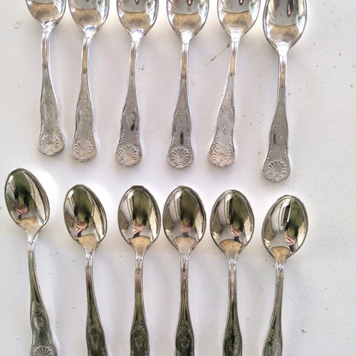 Vintage silverplated cutlery set 50 pieces Kings Pattern