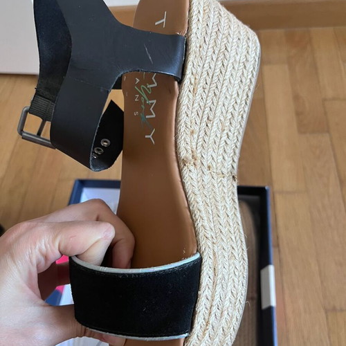 Tommy Hilfiger black flatform sandals, size 38
