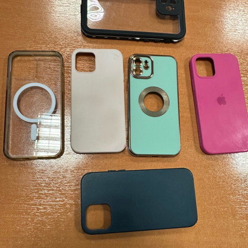 iPhone 12 cases pack of 6 used, one waterproof