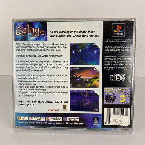 Galaga PlayStation 1 PS1 game used, complete, English