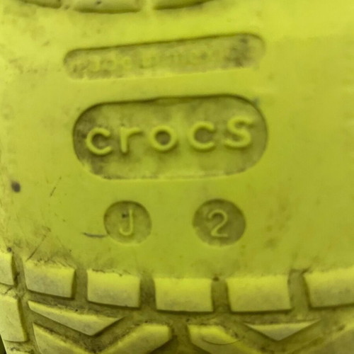 Crocs kids slippers used, size J3, 34-35, blue and yellow
