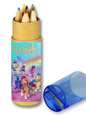 Pony colored pencils new, in kraft box with sharpener
