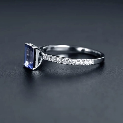 Silver ring with mystic quartz 925, handmade, size 19