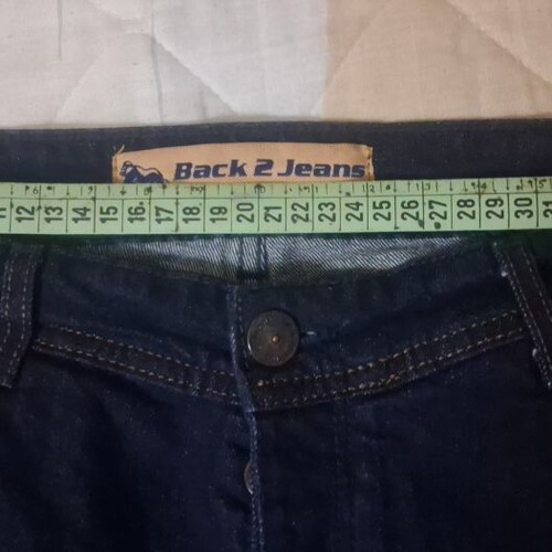 Back 2 Jeans women's slim fit dark blue jeans size L like new