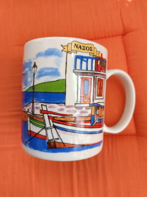 Ceramic mug with Naxos theme like new