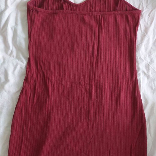 Shein mini dress like new, burgundy with straps, size S