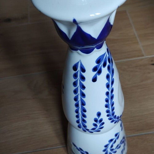 Clase Azul tequila bottle used, authentic Mexican porcelain 750ml