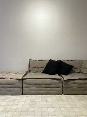 Πολυμορφικός καναπές Sofa Company μεταχειρισμένος, 3 κομμάτια, μπεζ-γκρι