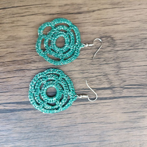 Handmade crocheted earrings, unique designs