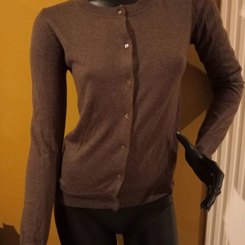 MNG Suit cardigan brown, size M, silk and cashmere, new