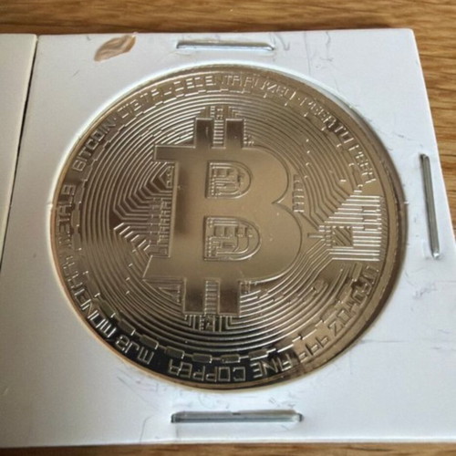 Bitcoin medal set 2x16g gold plated and silver plated UNC