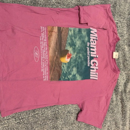 Zara Miami Chill women's t-shirt like new, pink, size S