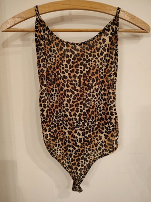 Shein leopard print bodysuit new XS