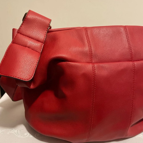 Red polyurethane crossbody bag used Divarese