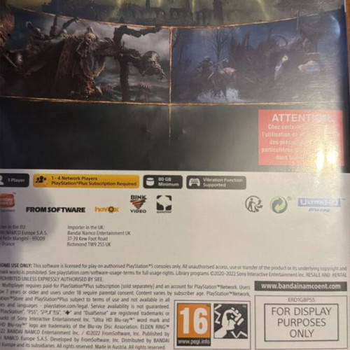 Elden Ring PlayStation 5 (PS5) like new