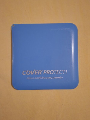Blue face mask case organizer storage box very good condition