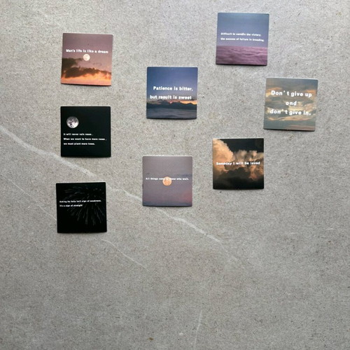 Sky sticker set new, 8 pieces, 4.5 cm paper