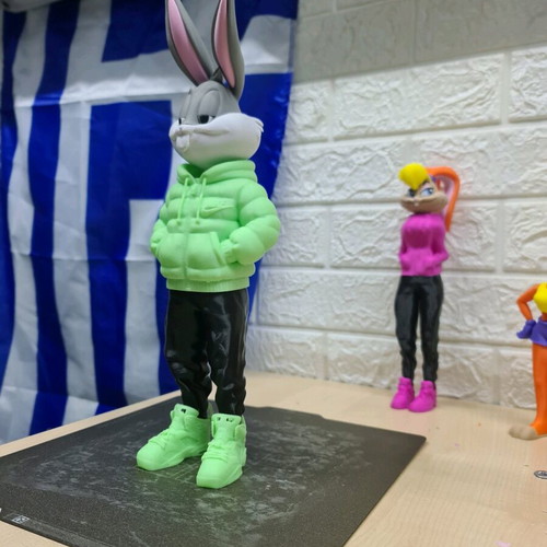 Bugs Bunny 3D figure with phosphorescent jacket new