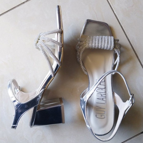 Guy Laroche sandals new, gray silver, size 38